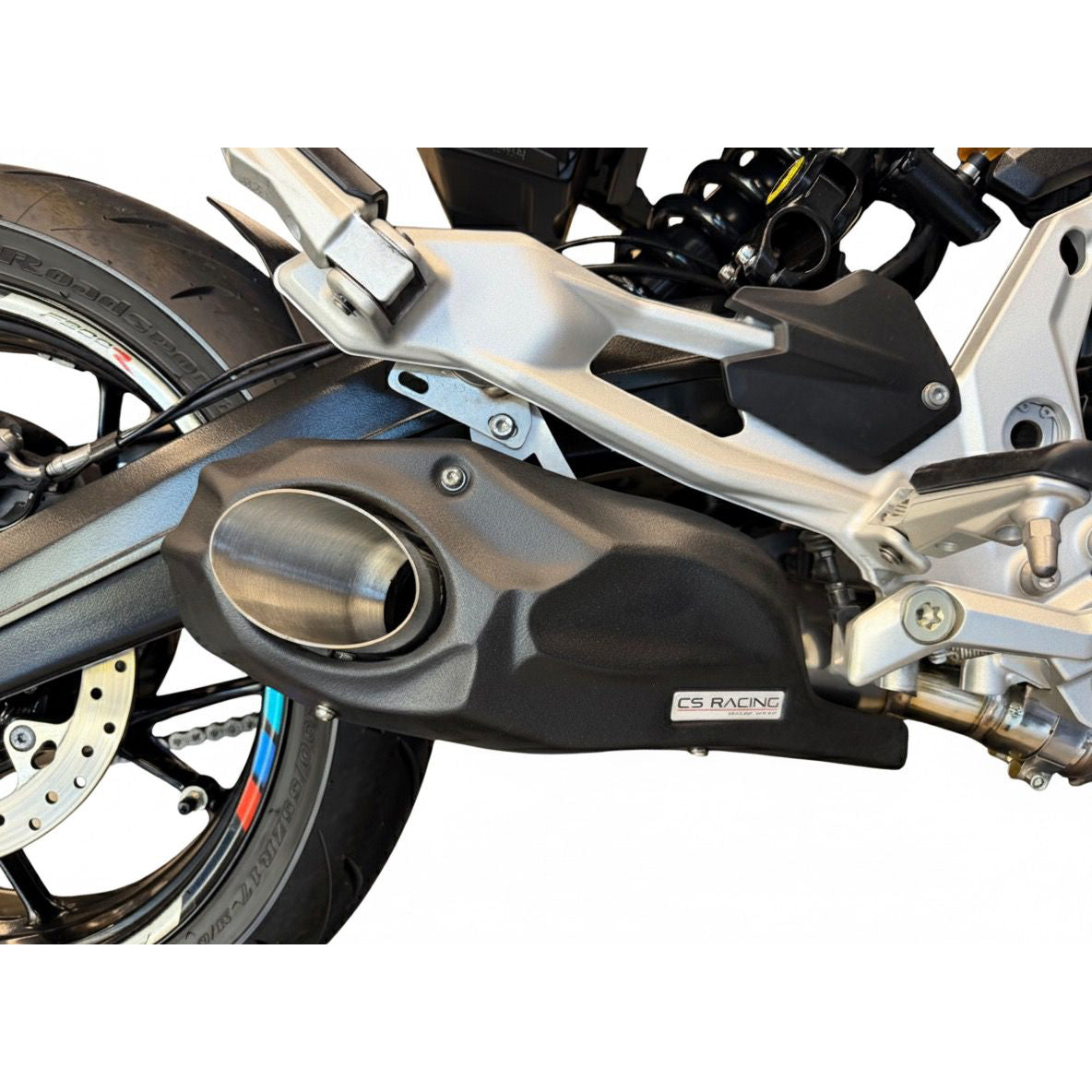 2019-26 BMW F900R | F900XR CS Racing Slip-on Exhaust | Muffler + dB Killer - Non-decat