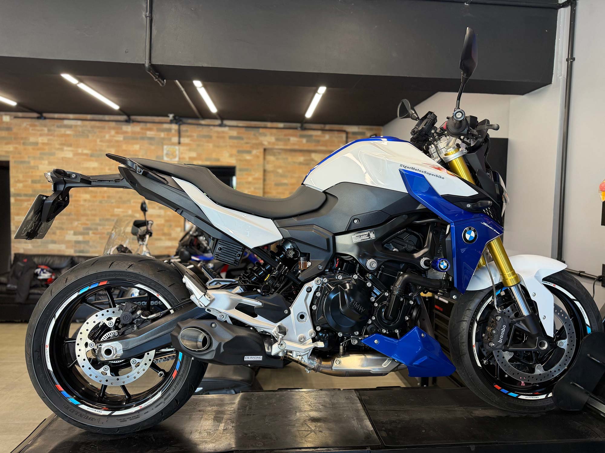2019-26 BMW F900R | F900XR CS Racing Slip-on Exhaust | Muffler + dB Killer - Non-decat