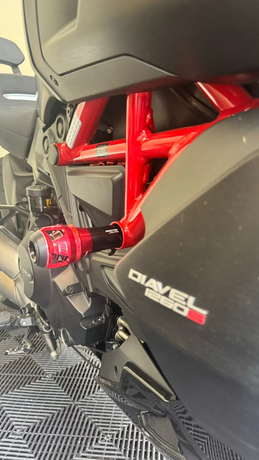 Procton F1 Frame Slider - Ducati - Diavel 2011-2022 Color: Black