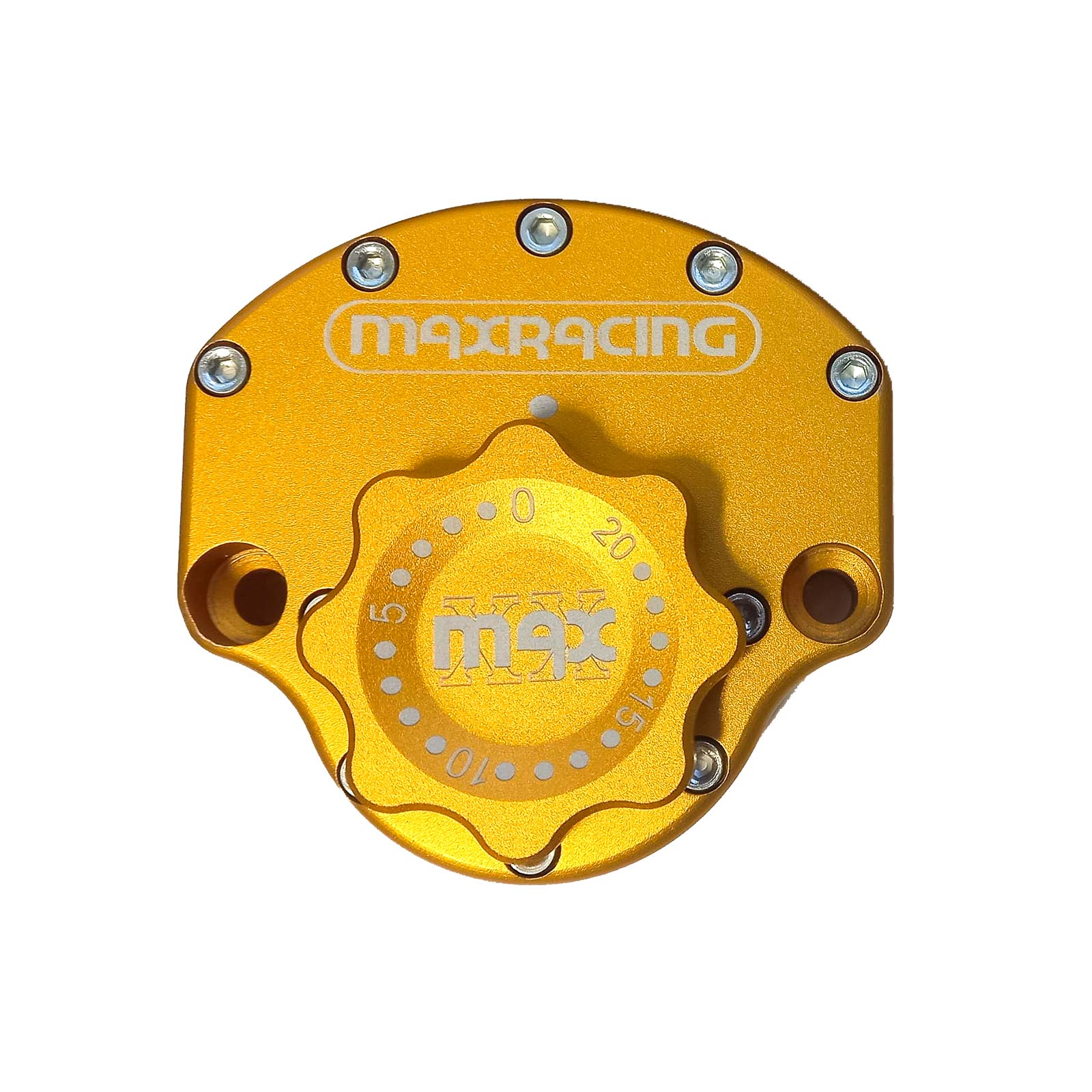 MaxRacing MAX20 Steering Damper - Yamaha - MT-07 Base Color: Gold Regulator Color: Gold