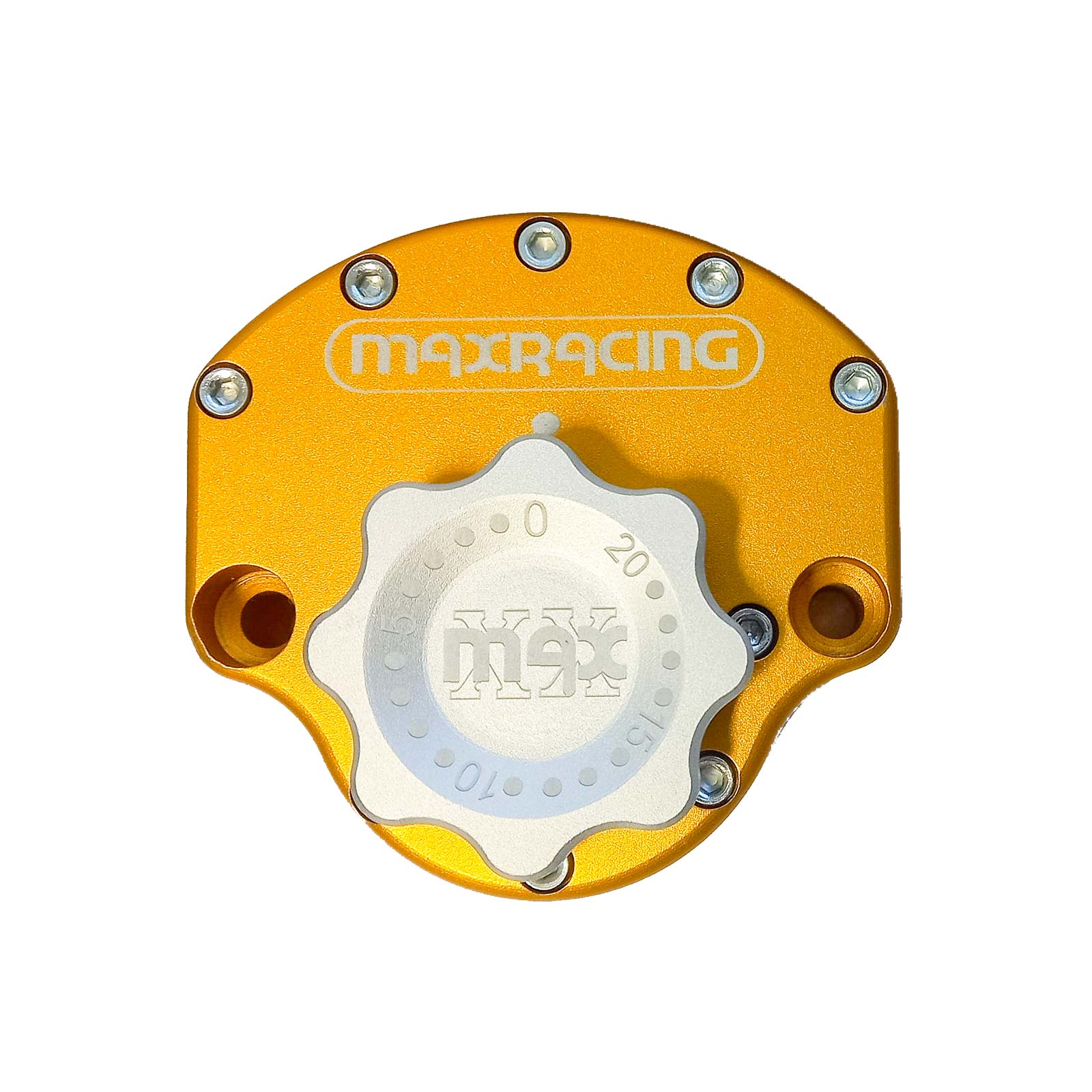 MaxRacing MAX20 Steering Damper - Yamaha - MT-07 Base Color: Gold Regulator Color: Silver