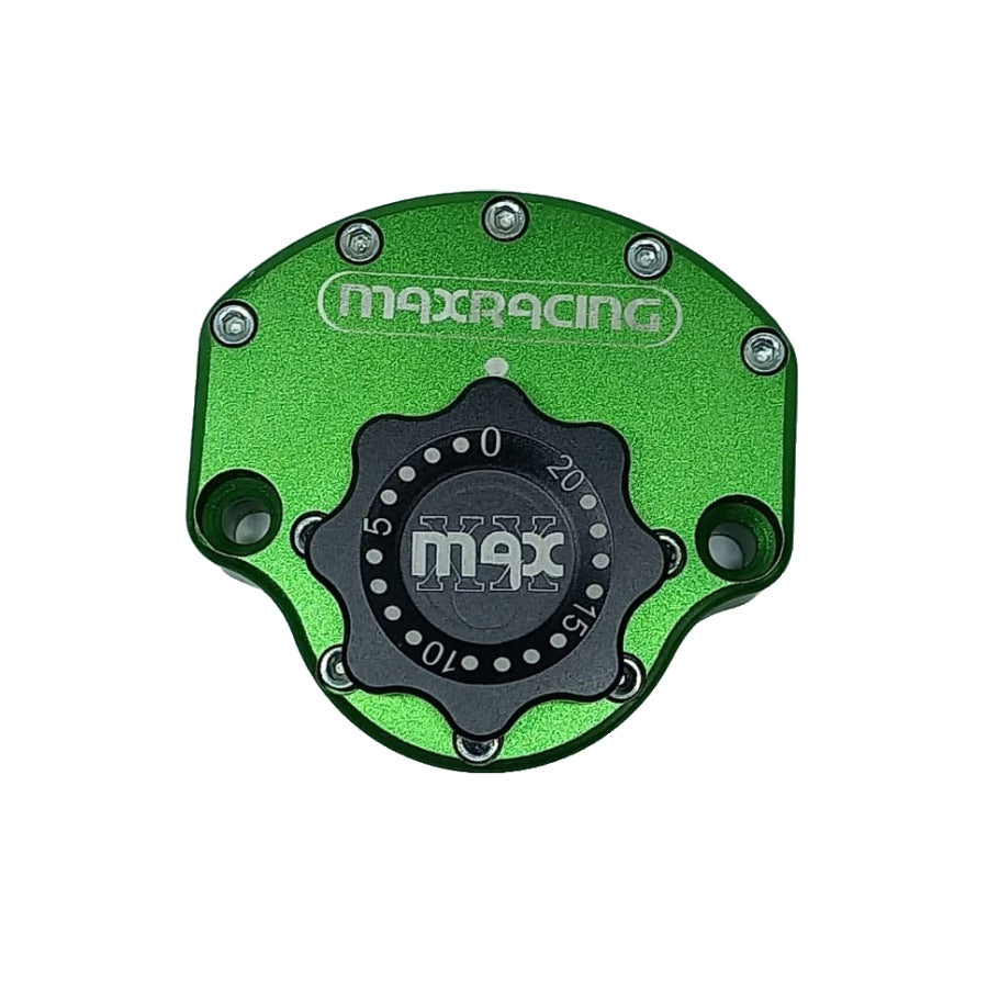 MaxRacing MAX20 Steering Damper - MV Agusta - Brutale 1090 Base Color: Green Regulator Color: Black