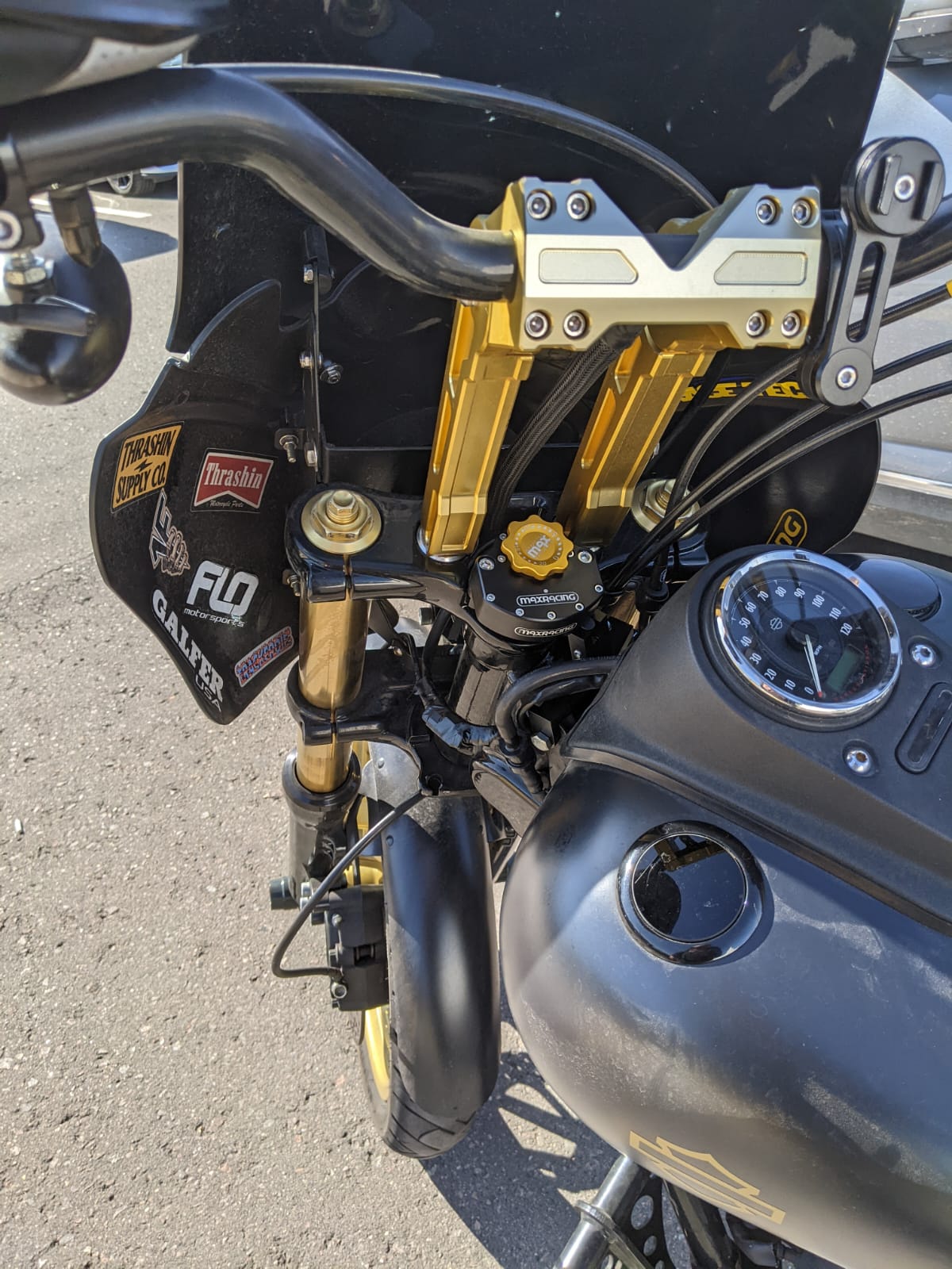 MaxRacing MAX20 Steering Damper - Harley Davidson - Dyna FXDB