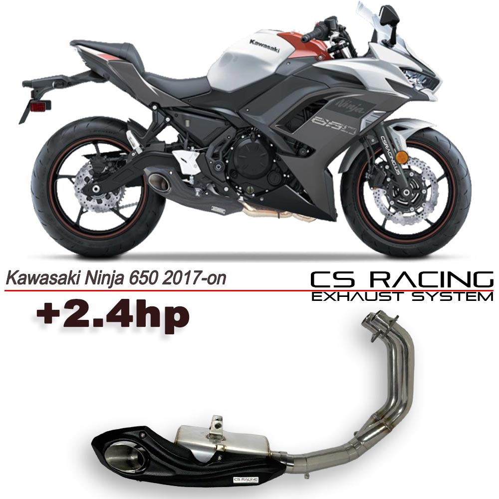 Scarico completo Kawasaki Ninja 650 CS Racing 2017-25 | Marmitta + Collettori + dB Killer (+2,4 CV)
