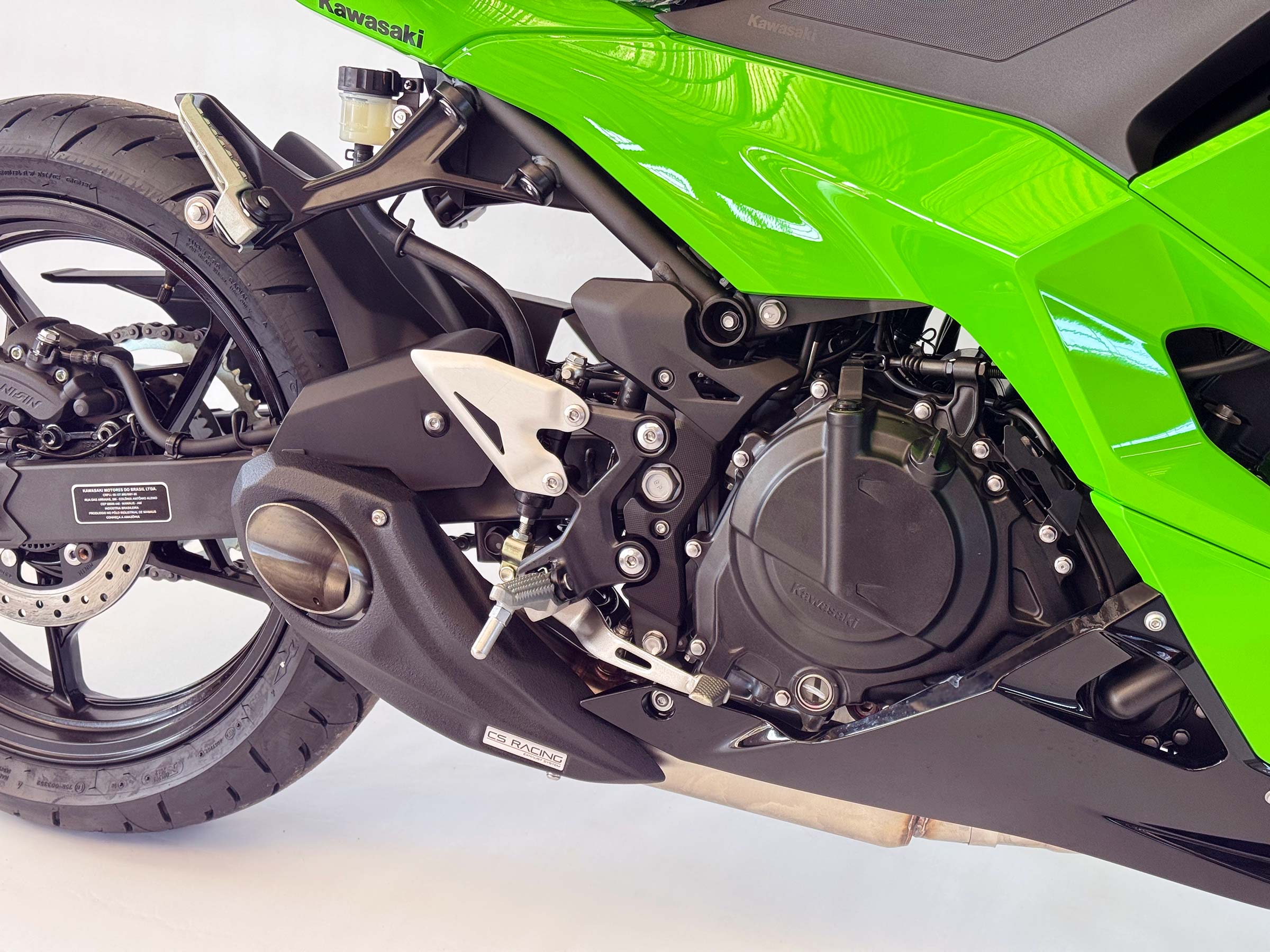 Scarico Slip-on Racing CS Kawasaki Z400 / Ninja 400 dal 2018 in poi + dB Killer (richieste modifiche)