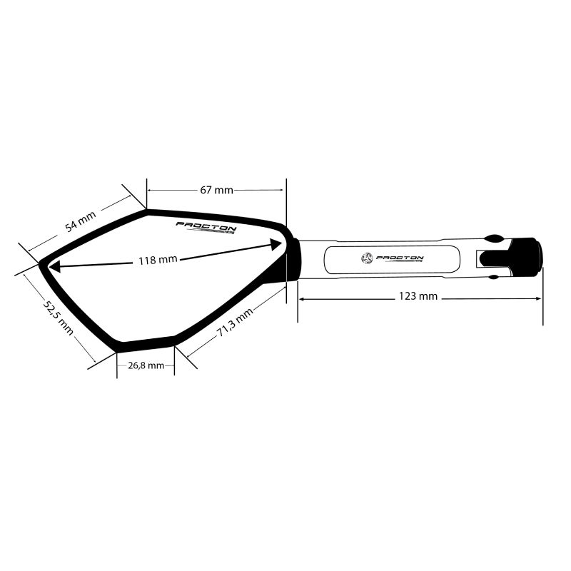 Procton Rearview Mirror (Long) - Honda & Suzuki Color: Orange