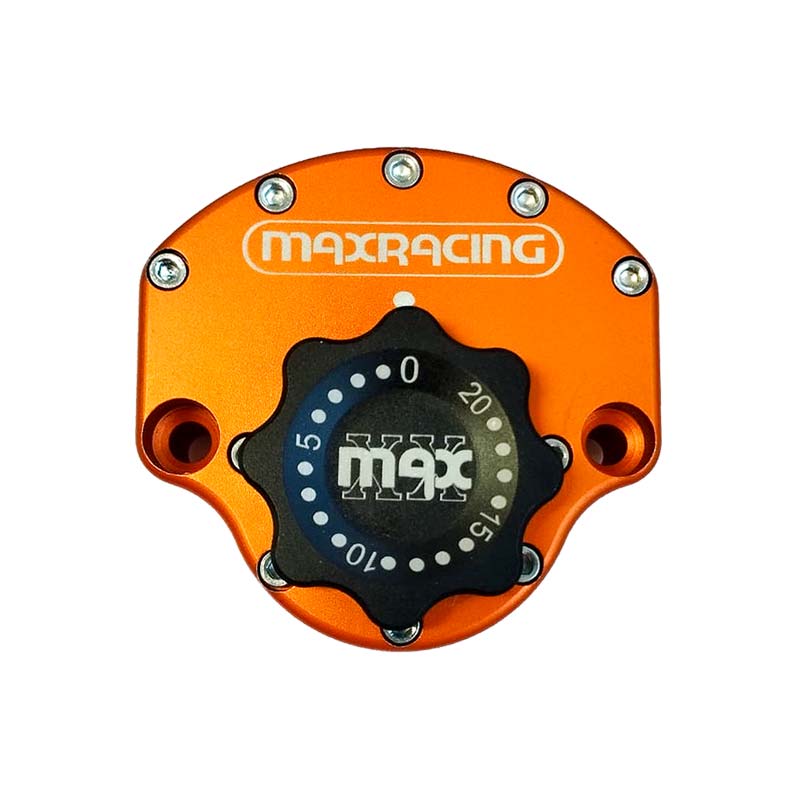 MaxRacing MAX20 Steering Damper - BMW - F800 GS Base Color: Orange Regulator Color: Black
