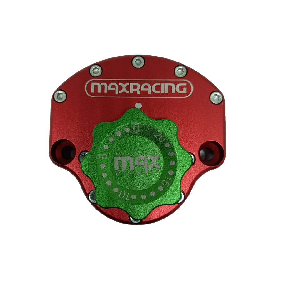 MaxRacing MAX20 Steering Damper - MV Agusta - Brutale 1090 Base Color: Red Regulator Color: Green