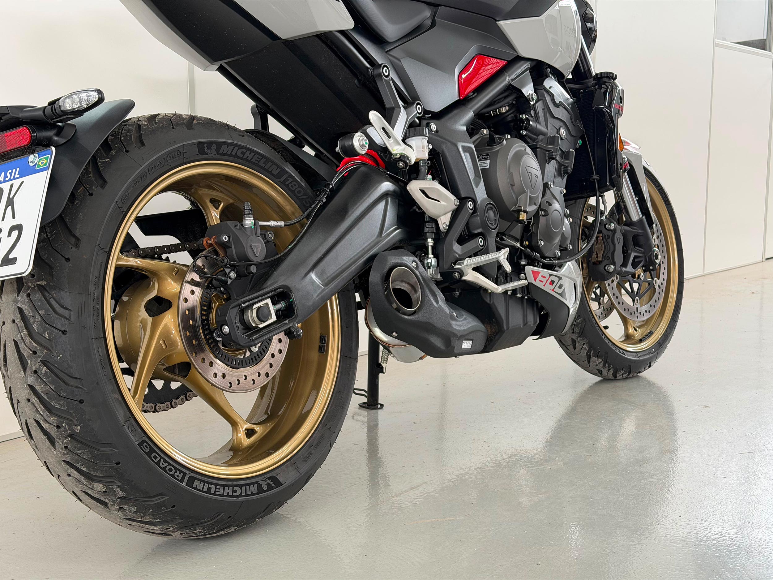 2025-on Triumph Trident 800 CS Racing Full Exhaust | Muffler + dB Killer