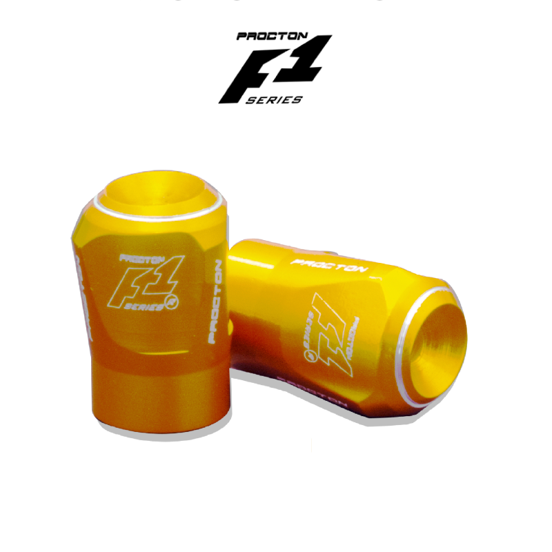 Procton Valve Stem Caps (Pair) - Universal Color: Light Gold