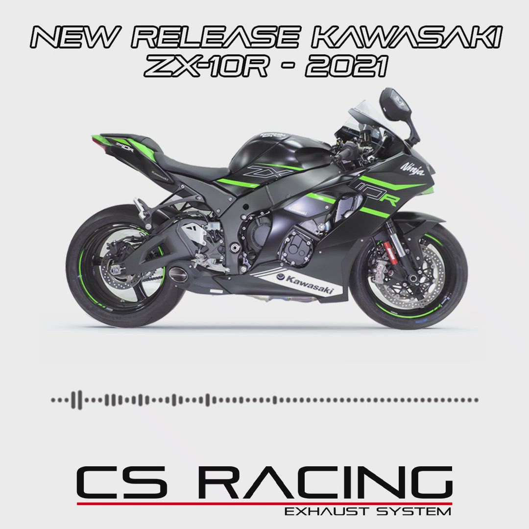 Escape deslizante descapotable CS Racing para Kawasaki Ninja ZX-10R/RR 2021 en adelante (+2 CV)
