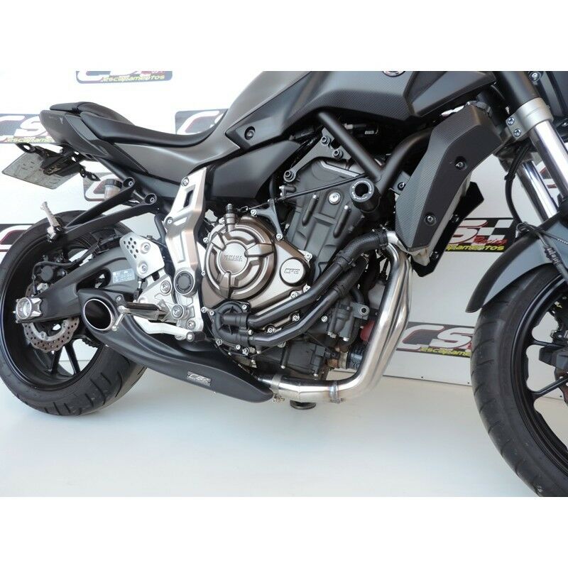 2014-24 Yamaha FZ-07 | MT-07 | XSR700 CS Racing Full Exhaust | Muffler + Headers + dB Killer (+2hp) - CS Racing Exhaust