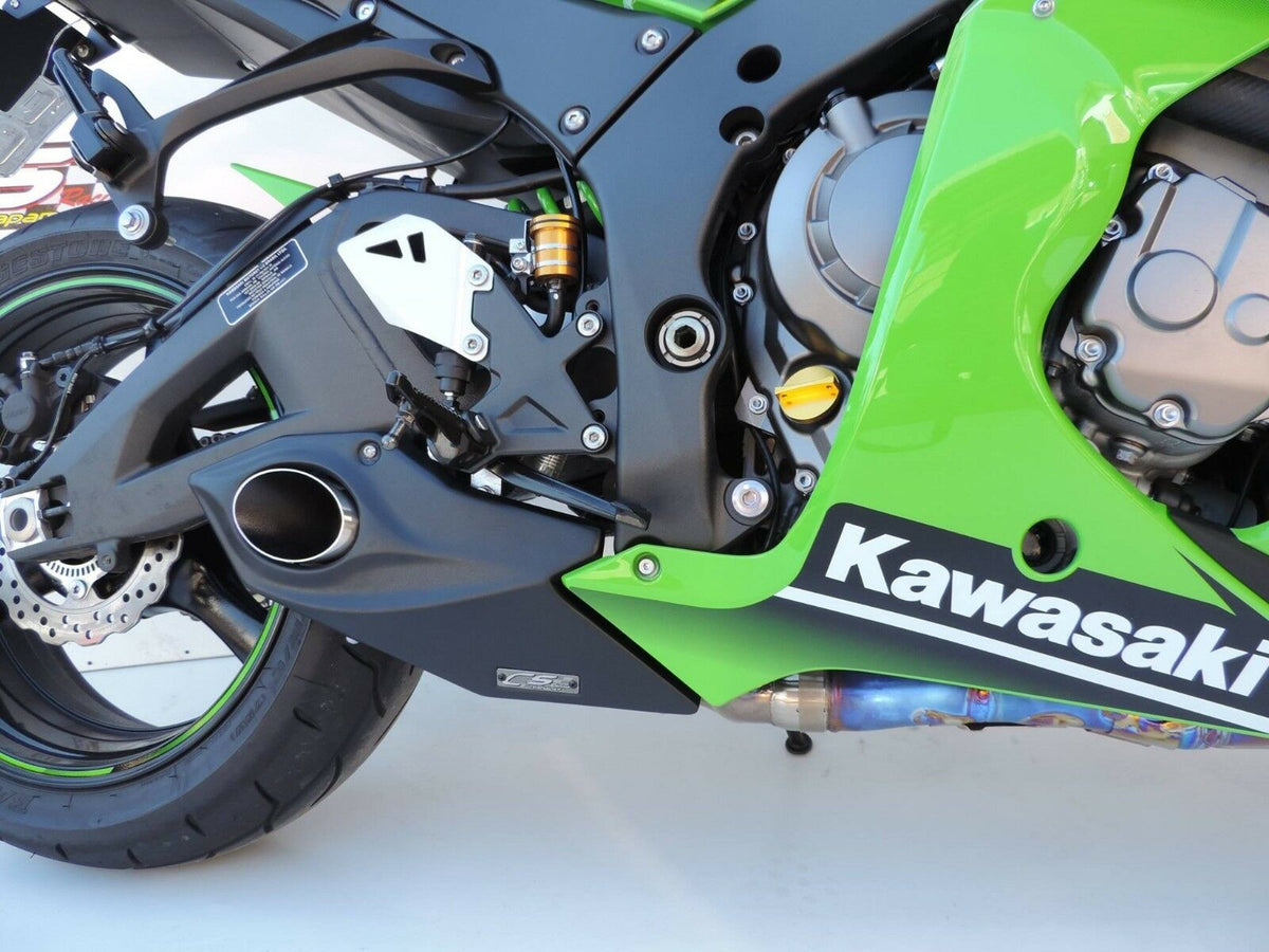 2011-15 Kawasaki Ninja ZX-10R CS Racing Slip-on De-cat Exhaust | Muffler +  dB Killer (+1.3hp)