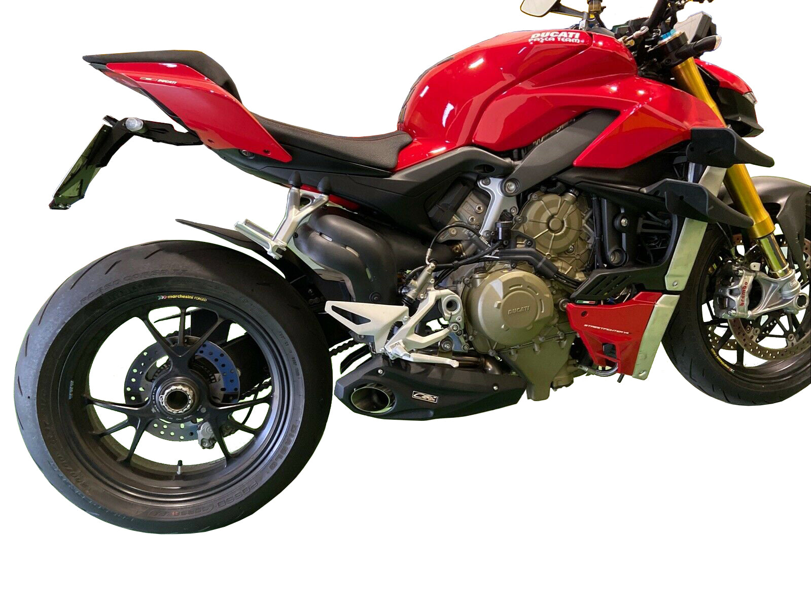 2020-up Ducati StreetFighter V4 CS Racing Slip-on Exhaust | Muffler + dB Killer (+2.5hp) - CS Racing Exhaust