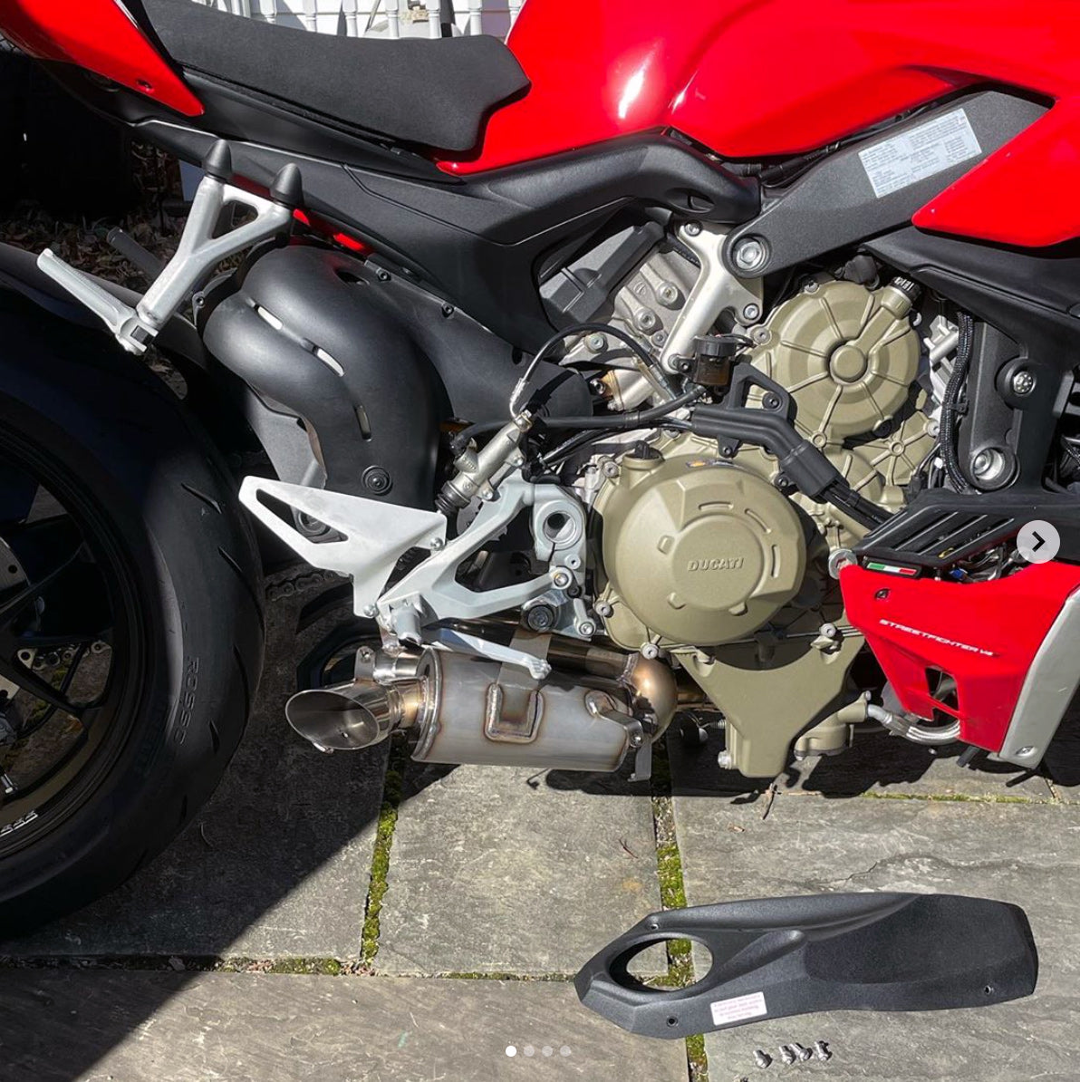 2020-up Ducati StreetFighter V4 CS Racing Slip-on Exhaust | Muffler + dB Killer (+2.5hp) - CS Racing Exhaust