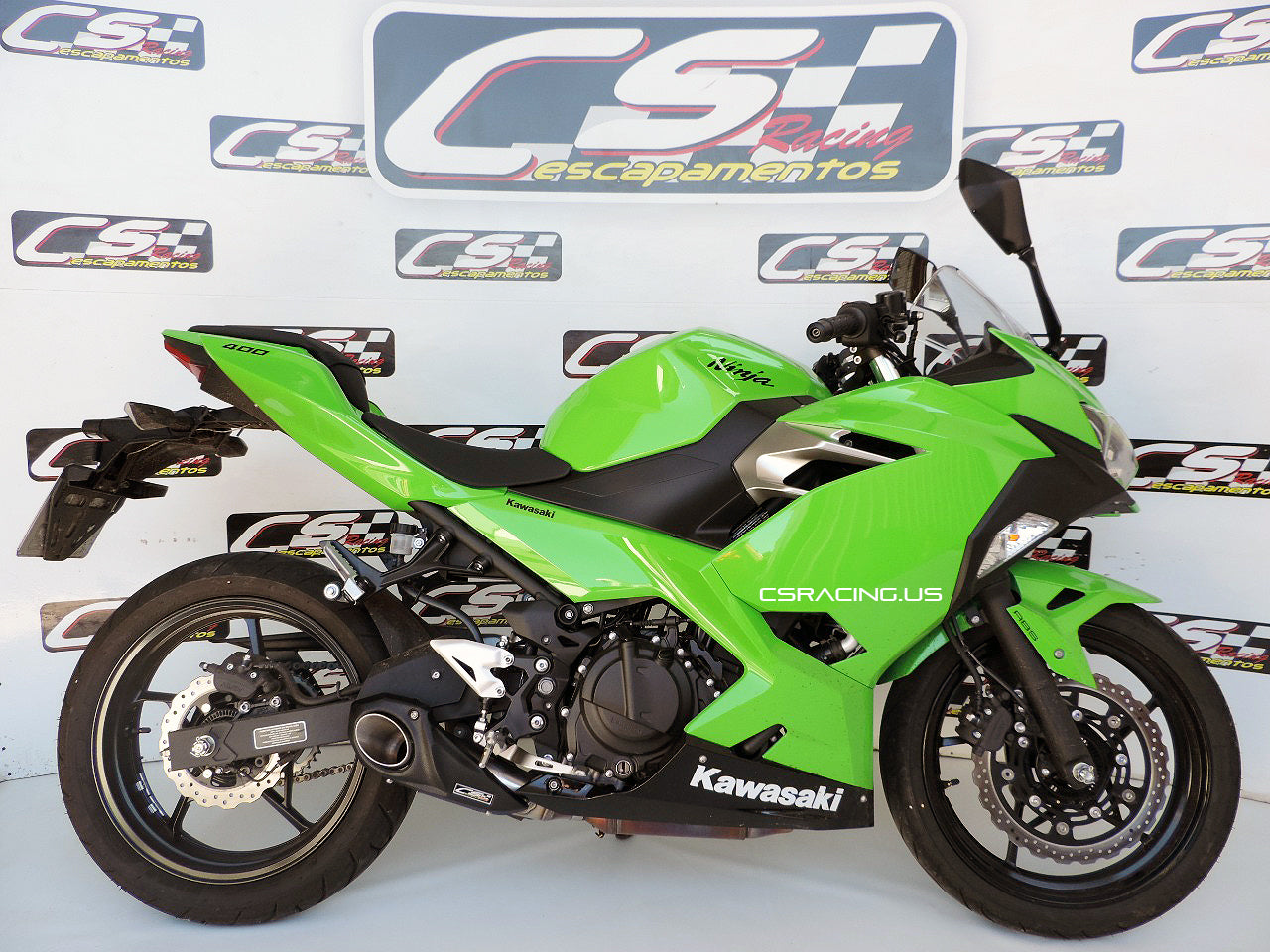 2018-23 Kawasaki Z400 / Ninja 400 CS Racing Slip-on Exhaust | Muffler + dB Killer (mods required) - CS Racing Exhaust