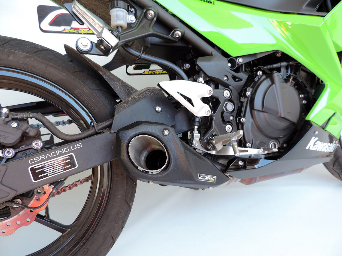 2018-23 Kawasaki Z400 / Ninja 400 CS Racing Slip-on Exhaust | Muffler + dB  Killer (mods required)