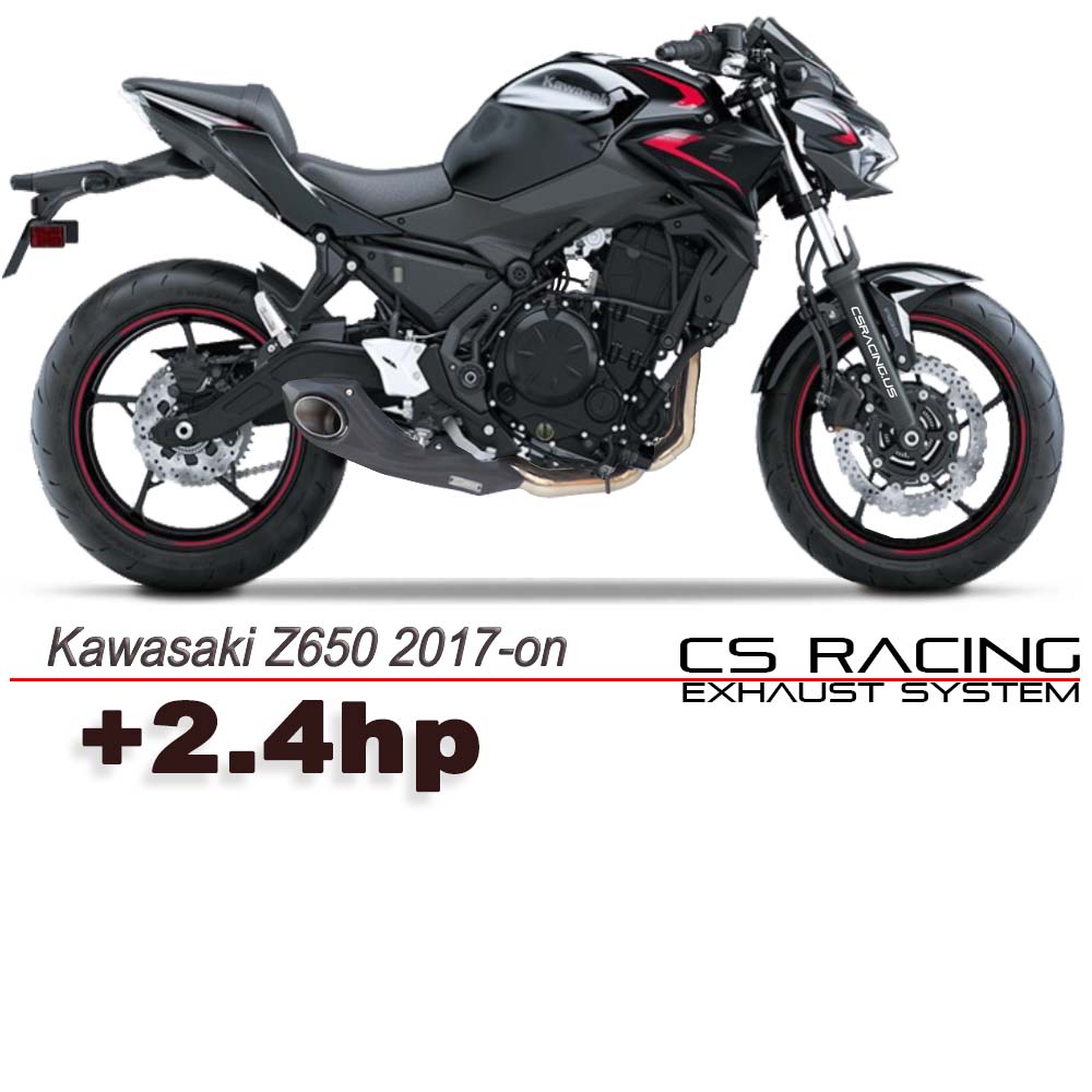 2017-24 Kawasaki Z650 CS Racing Full Exhaust | Muffler + Headers + dB Killer (+2.4hp) - CS Racing Exhaust