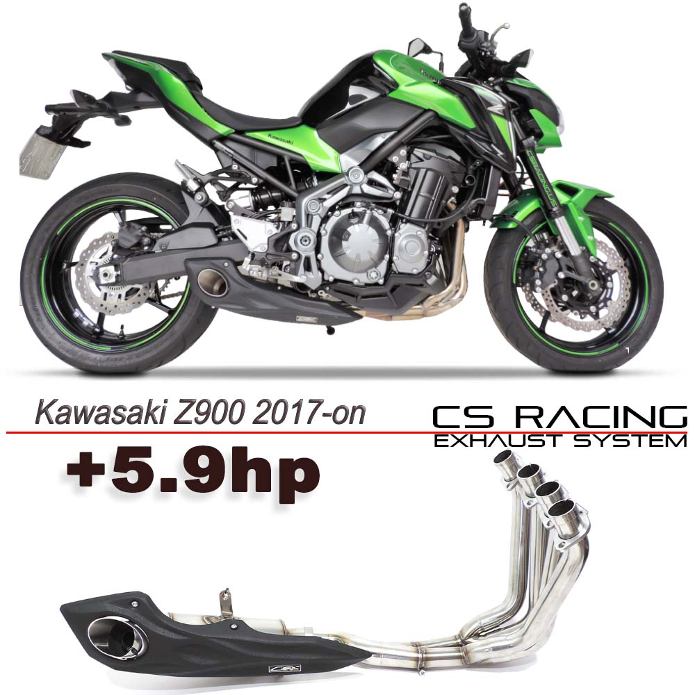 2017-24 Kawasaki Z900 CS Racing Full Exhaust | Muffler + Headers + dB Killer (+5.9hp) - CS Racing Exhaust