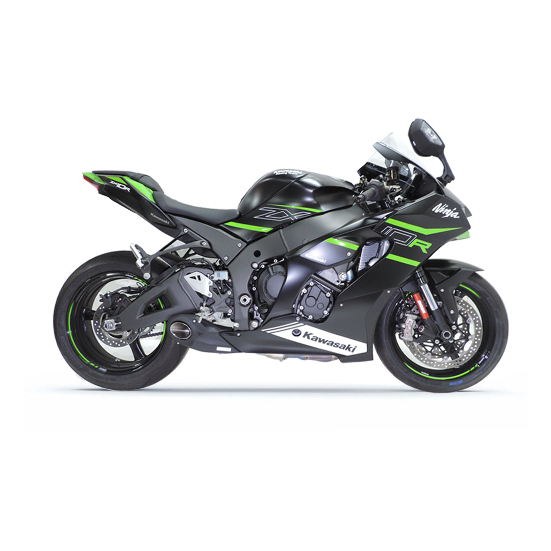 2021-up Kawasaki Ninja ZX-10R / RR CS Racing De-cat Slip-on Exhaust (+2hp)