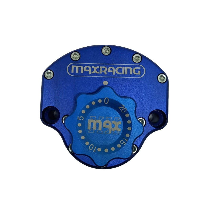 MaxRacing MAX20 Steering Damper - Kawasaki - Z650 (2022-up) Base Color: Blue Regulator Color: Blue