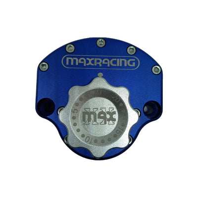 MaxRacing MAX20 Steering Damper - Suzuki - GSX-S 1000 A / F/ FA (2021 and Newer) Base Color: Blue Regulator Color: Silver