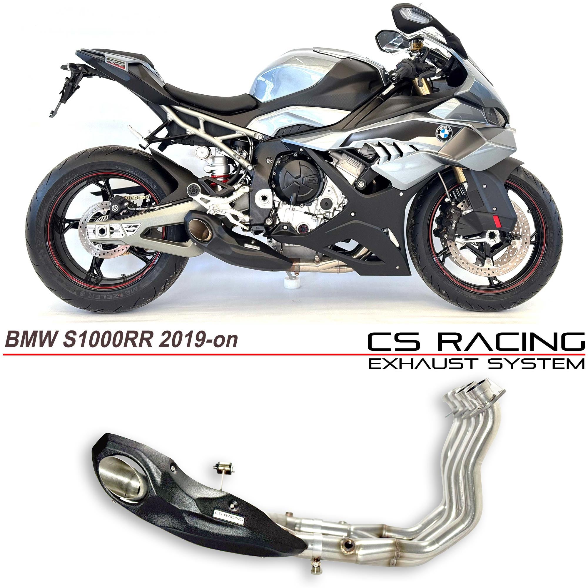 2019-26 BMW S1000RR CS Racing Full Exhaust | Muffler + Headers + dB Killer