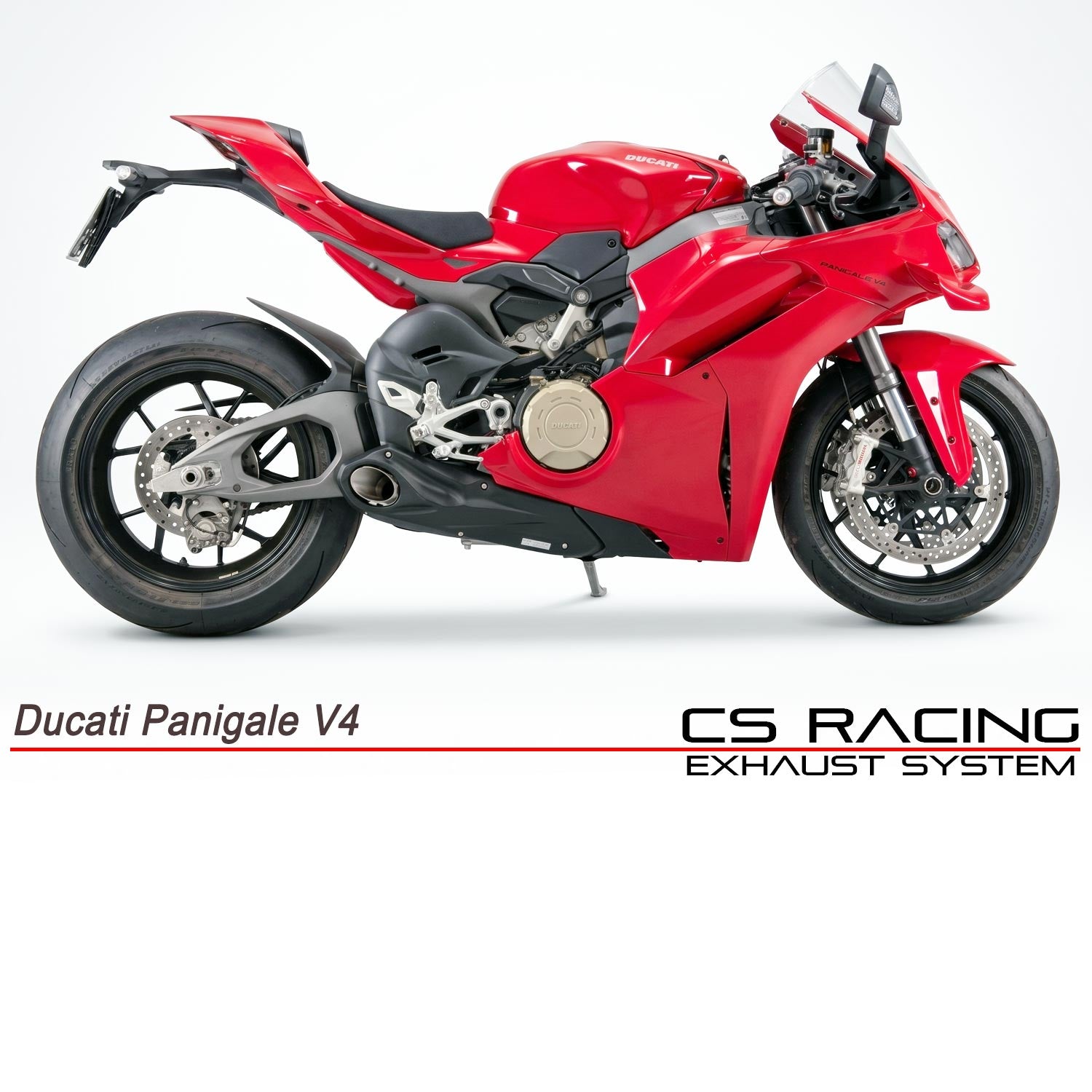 Scarico Slip-on Racing CS Ducati Panigale V4 V4S 2018-24 | Silenziatore + dB Killer (+2,5 CV) 