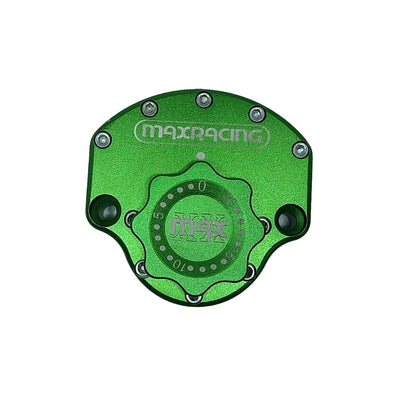 MaxRacing MAX20 Steering Damper - Triumph - Tiger 1050 Base Color: Green Regulator Color: Green