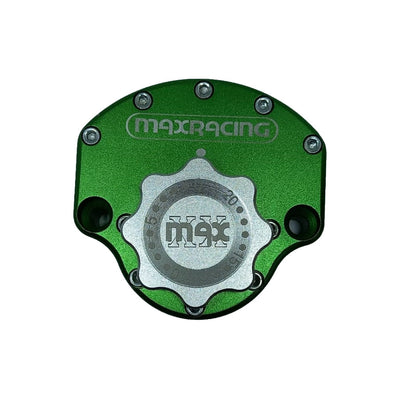 MaxRacing MAX20 Steering Damper - Suzuki - GSX-S 1000 A / F/ FA (2021 and Newer) Base Color: Green Regulator Color: Silver