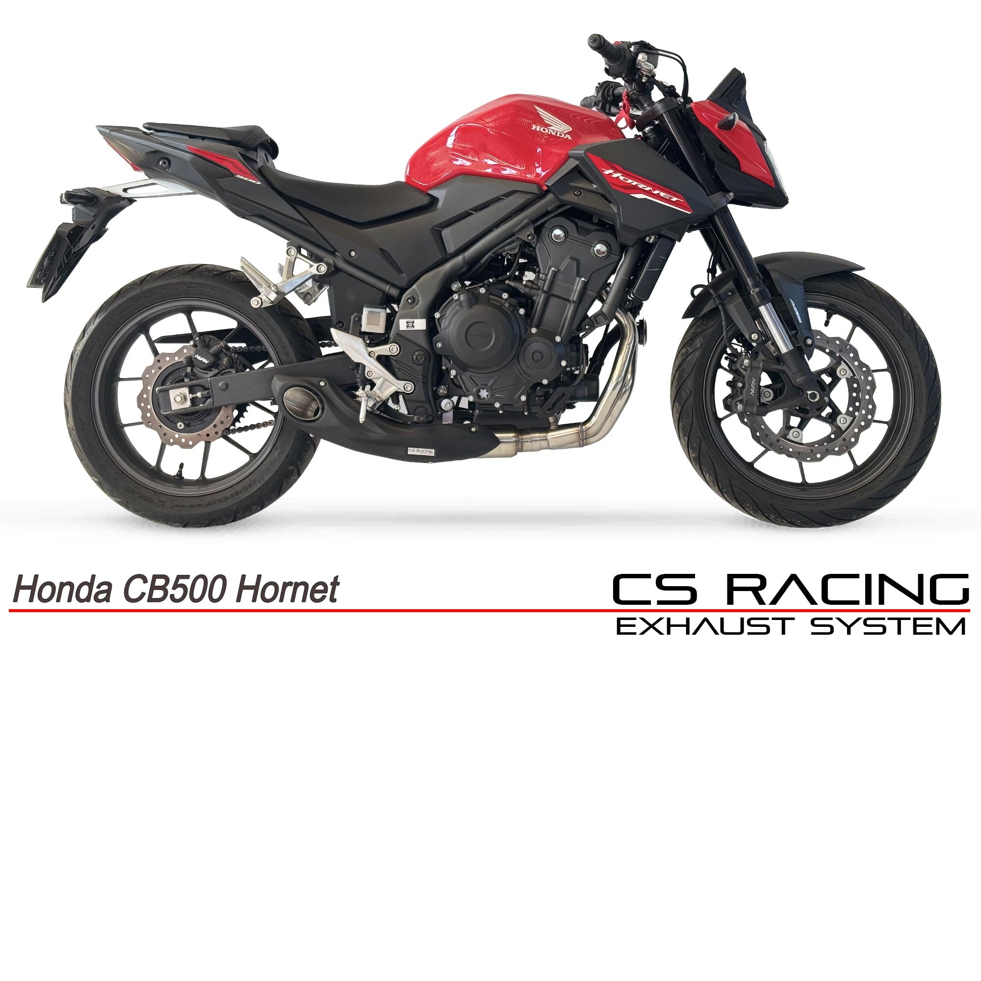 2016-26 Honda CB500F Hornet CS Racing Full Exhaust w/ Muffler + dB Killer