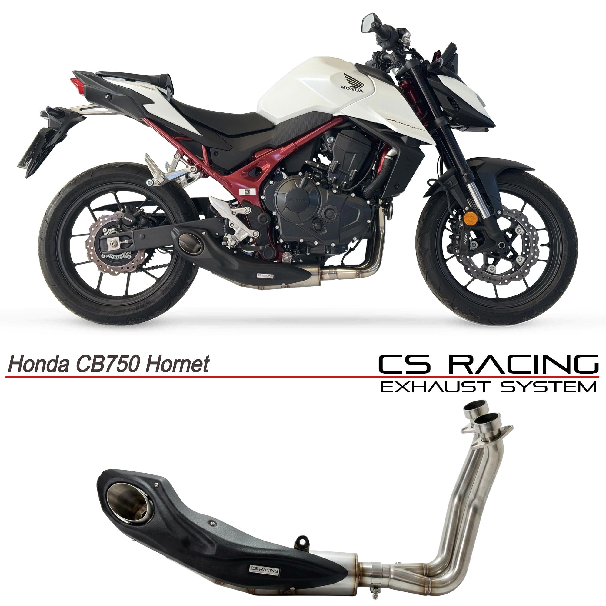 Escape completo con silenciador y dB Killer para Honda CB500F CS Racing, años 2016 en adelante 