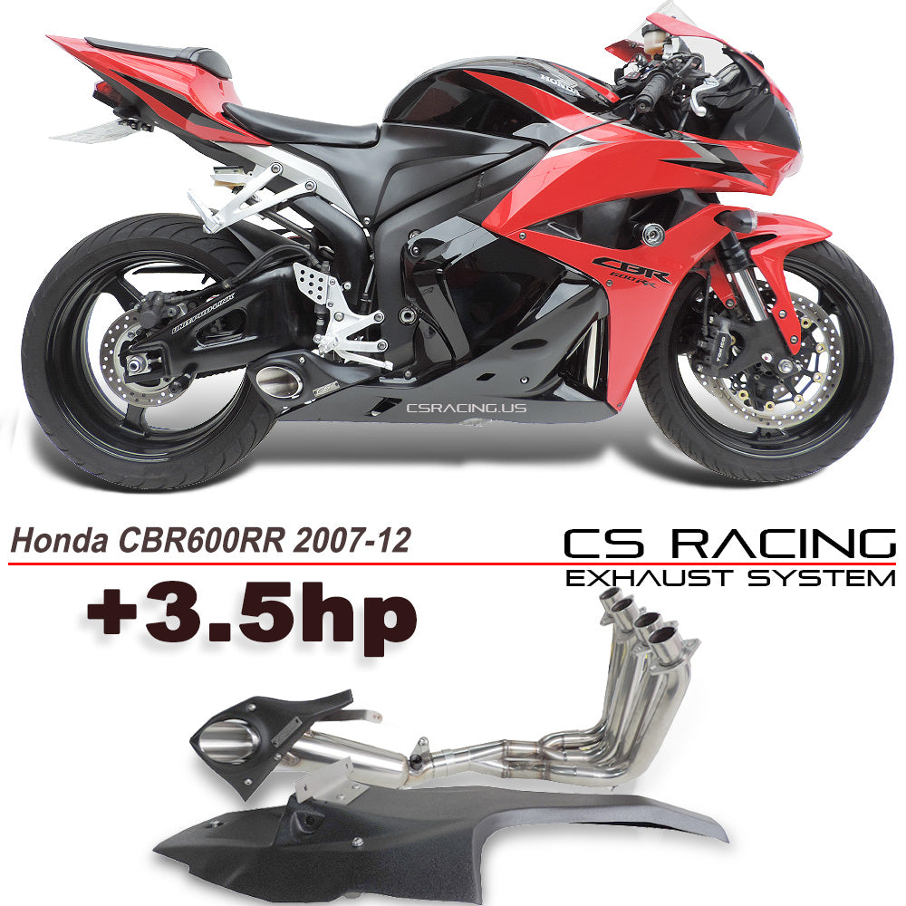 2007-12 Honda CBR600RR CS Racing Full Exhaust | Non-ABS only | Muffler + Headers + dB Killer (+3.5hp)