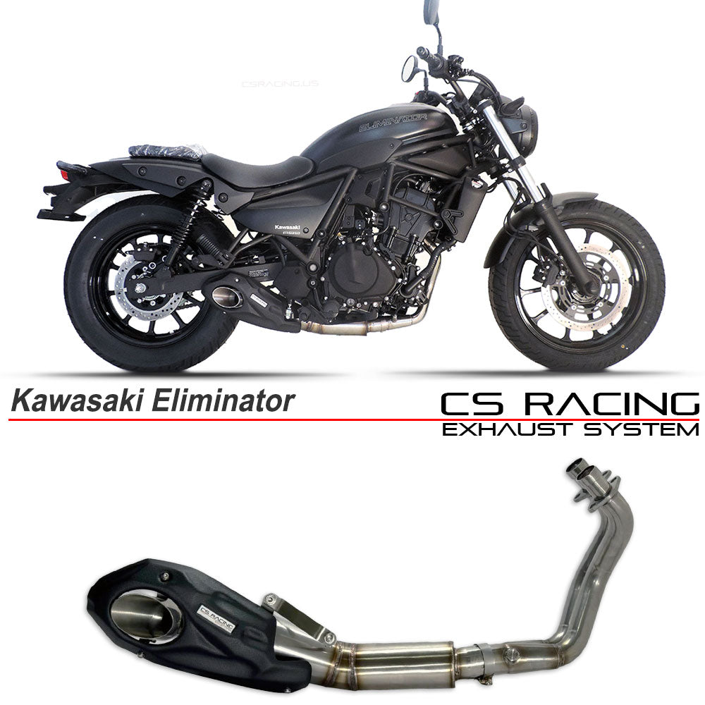 2023-on Kawasaki Eliminator 450/500 CS Racing Full Exhaust | Muffler + Headers + dB Killer