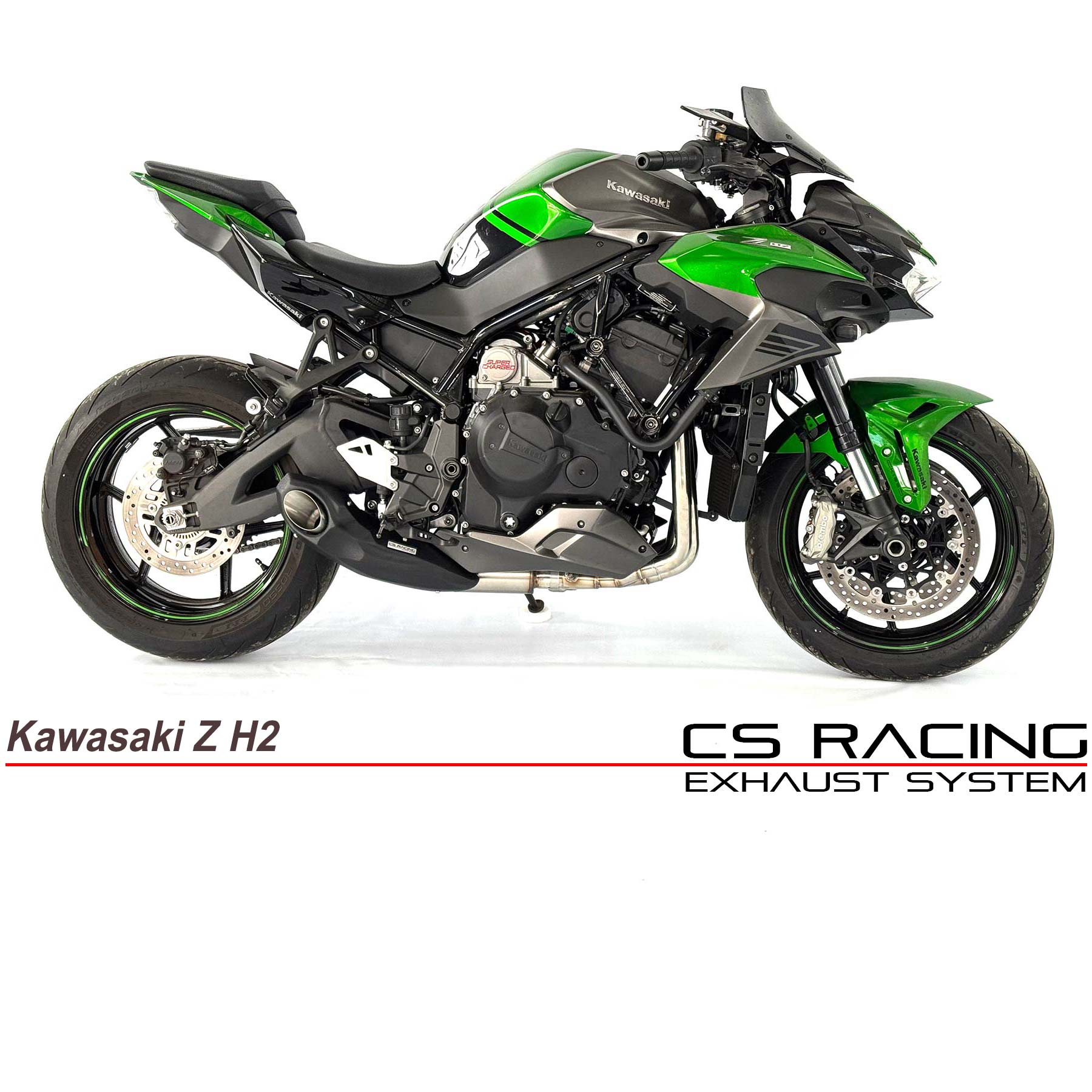 2020-on Kawasaki Z H2 | Z H2 SE ABS CS Racing Full Exhaust | Muffler + dB Killer