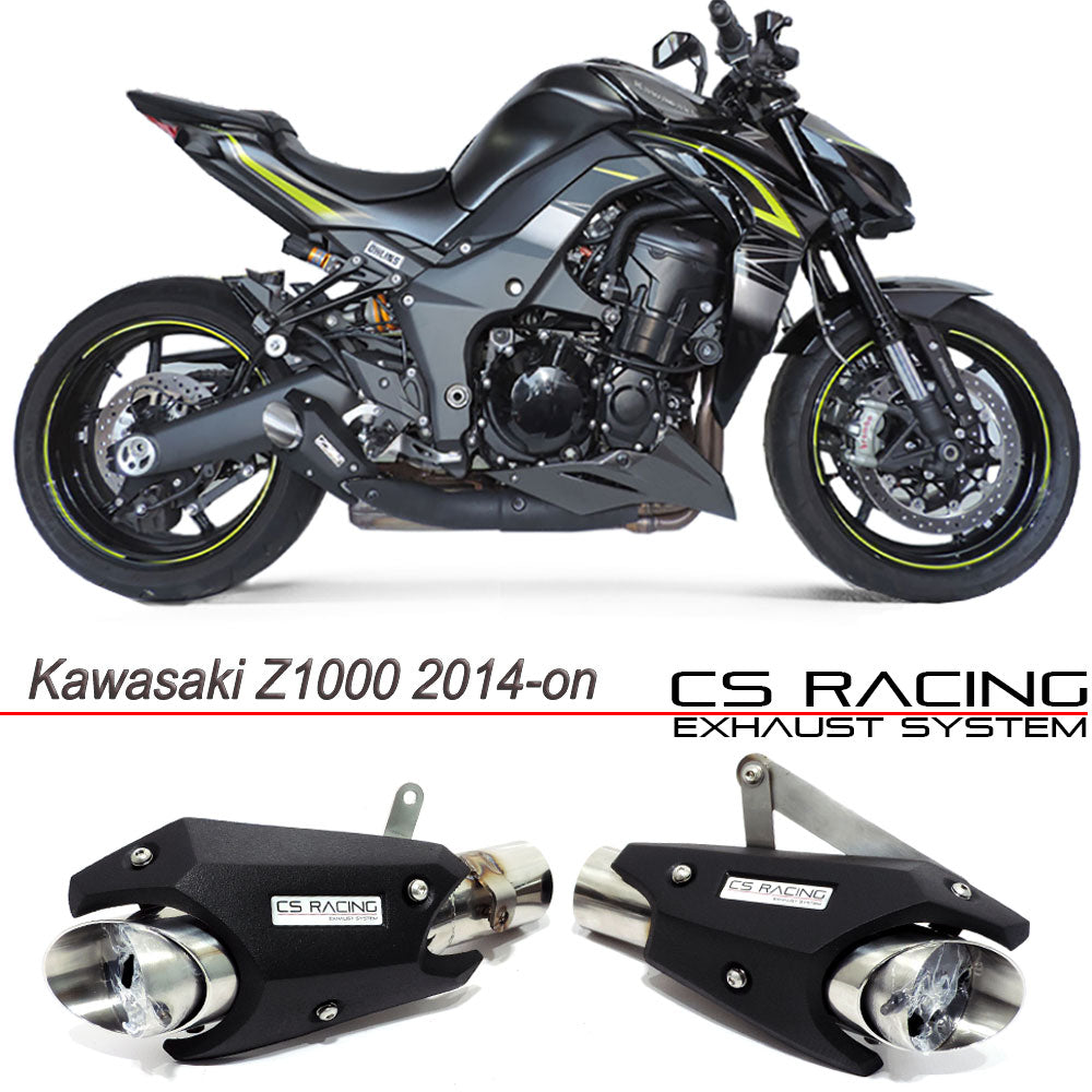 2014-up Kawasaki Z1000 CS Racing Slip-on Exhaust | Muffler + dB Killer - CS Racing Exhaust