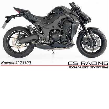 Scarico completo CS Racing per Kawasaki Z1000 / ZX1000 / Ninja 1000SX dal 2010 in poi | Silenziatore + Collettori + dB Killer (+5,5 CV) 