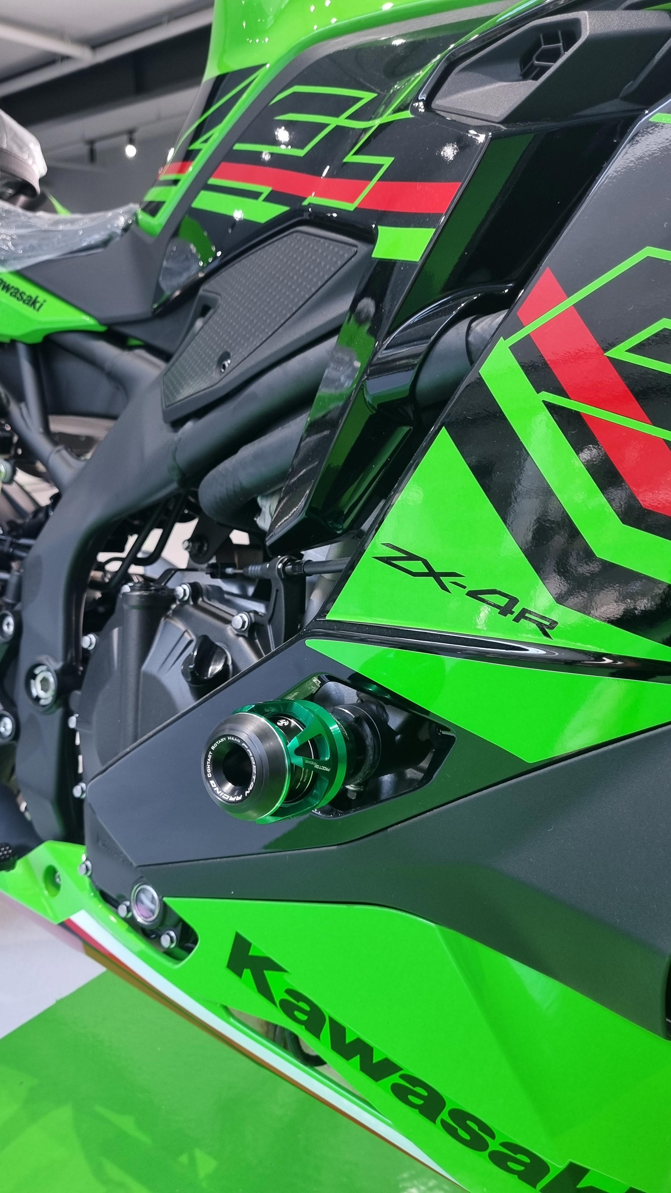 Kawasaki - ZX-4R / RR - Procton Racing Rotational Impact System – Frame Sliders F1