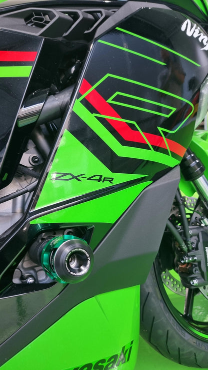Kawasaki - ZX-4R / RR - Procton Racing Rotational Impact System – Frame Sliders F1