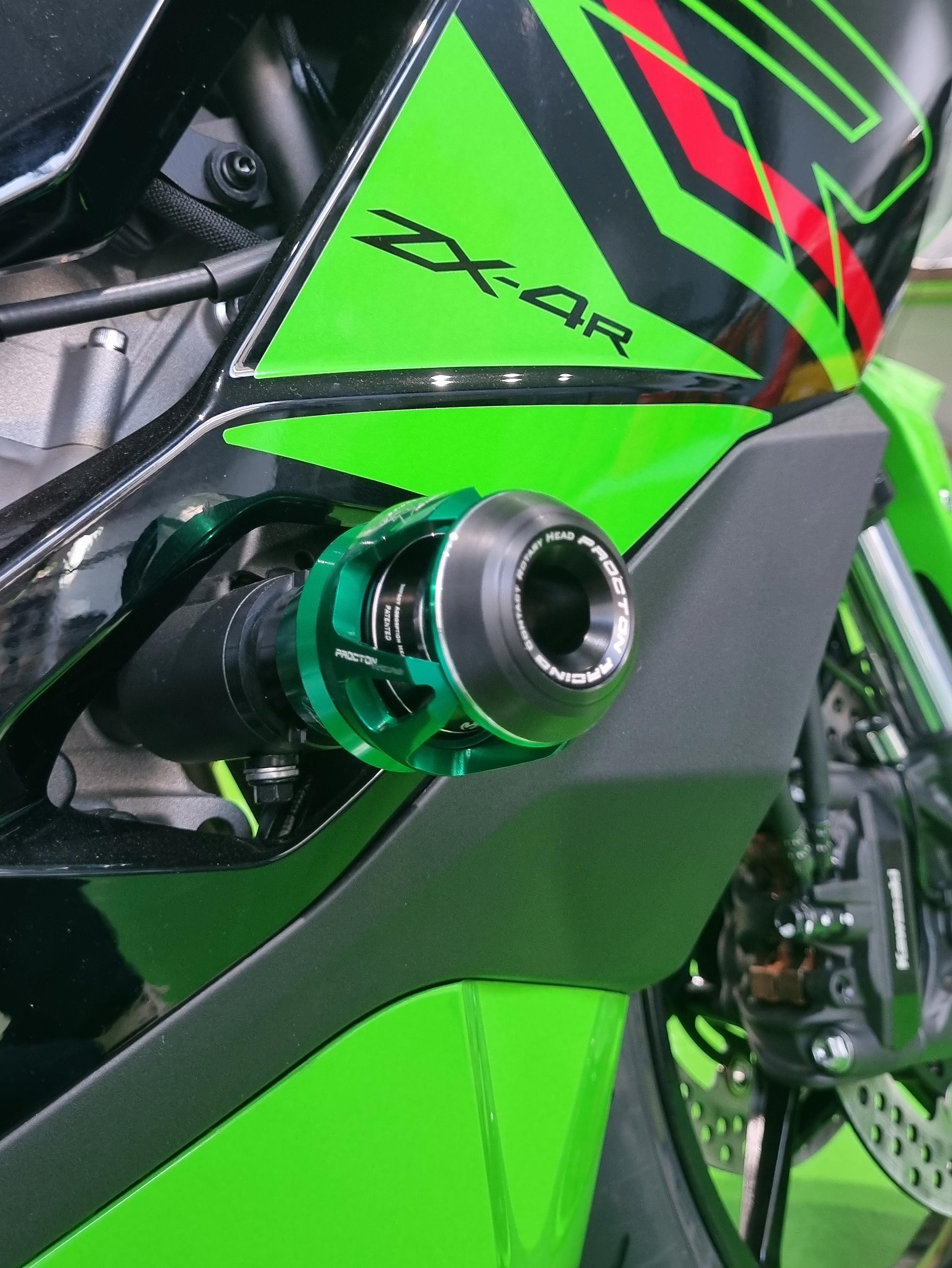Kawasaki - ZX-4R / RR - Procton Racing Rotational Impact System – Frame Sliders F1