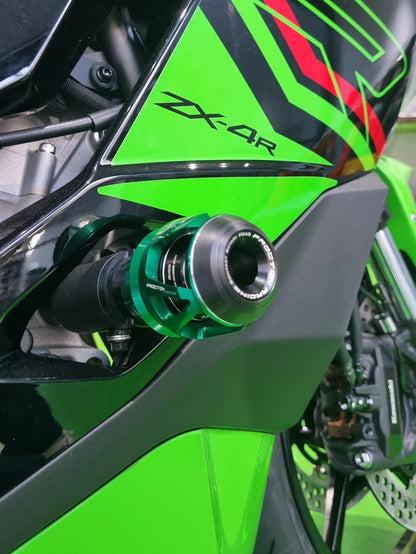 Kawasaki - ZX-4R / RR - Procton Racing Rotational Impact System – Frame Sliders F1