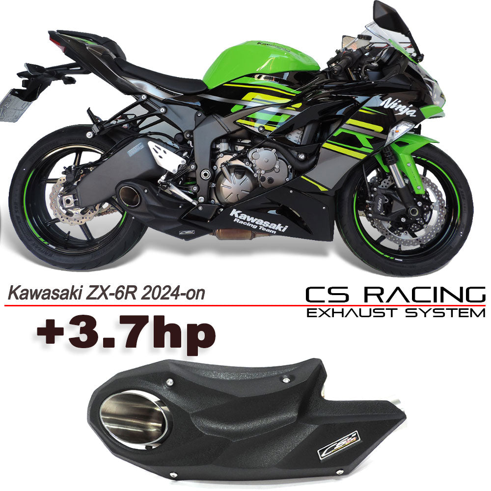 Scarico Slip-on Racing CS per Kawasaki Ninja ZX-6R 636 dal 2024 | Silenziatore + dB Killer (+3,7 CV) 