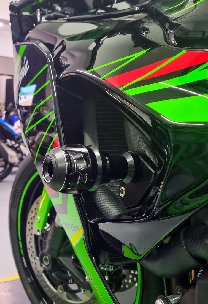 Frame Sliders Für Kawasaki Ninja ZX-6R - Carbon Look, Kein Schneiden Nötig