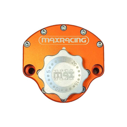 MaxRacing MAX20 Steering Damper - Kawasaki - Z650 (2022-up) Base Color: Orange Regulator Color: Silver