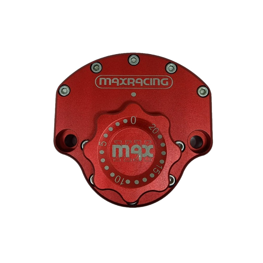 MaxRacing MAX20 Steering Damper - Kawasaki - Z650 (2022-up) Base Color: Red Regulator Color: Red