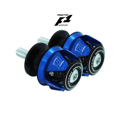 Procton F1 Swingarm Spools with Bracket - Honda - CB 650 R/F | CBR 650 R/F Color: Blue