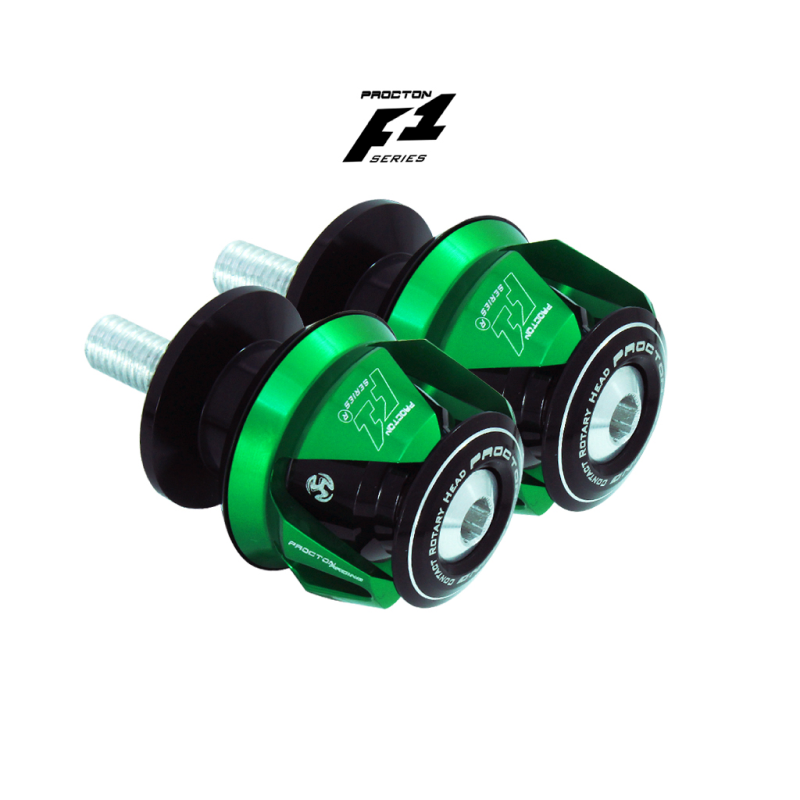 Procton F1 Swingarm Spools with Bracket - Honda - CB 650 R/F | CBR 650 R/F Color: Green