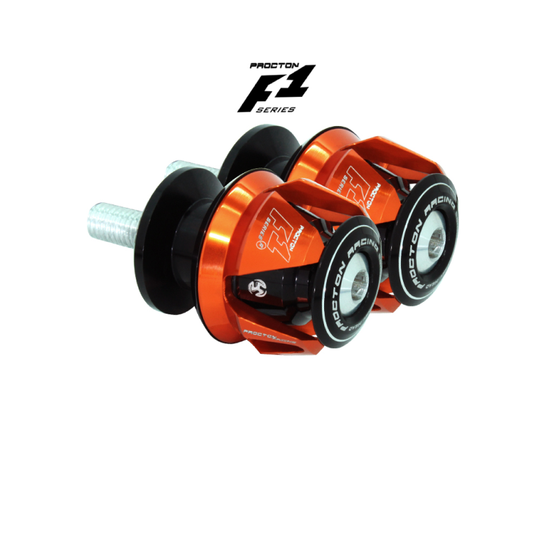 Procton F1 Swingarm Spools with Bracket - Honda - CB 650 R/F | CBR 650 R/F Color: Orange