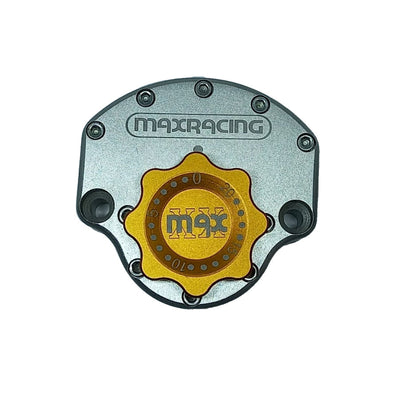 MaxRacing MAX20 Steering Damper - Suzuki - GSX-S 1000 A / F/ FA (2021 and Newer) Base Color: Silver Regulator Color: Orange