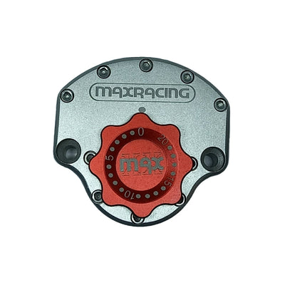 MaxRacing MAX20 Steering Damper - Suzuki - GSX-S 1000 A / F/ FA (2021 and Newer) Base Color: Silver Regulator Color: Red